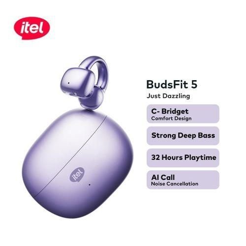 Itel BudsFit 5 Earbud C-Bridge Design AI NC