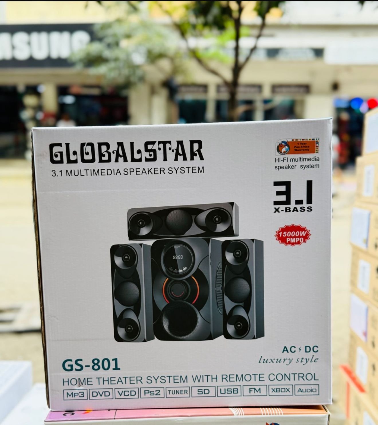 Globalstar GS-801 3.1 X-Bass Multimedia Speaker System – 15000W PMPO