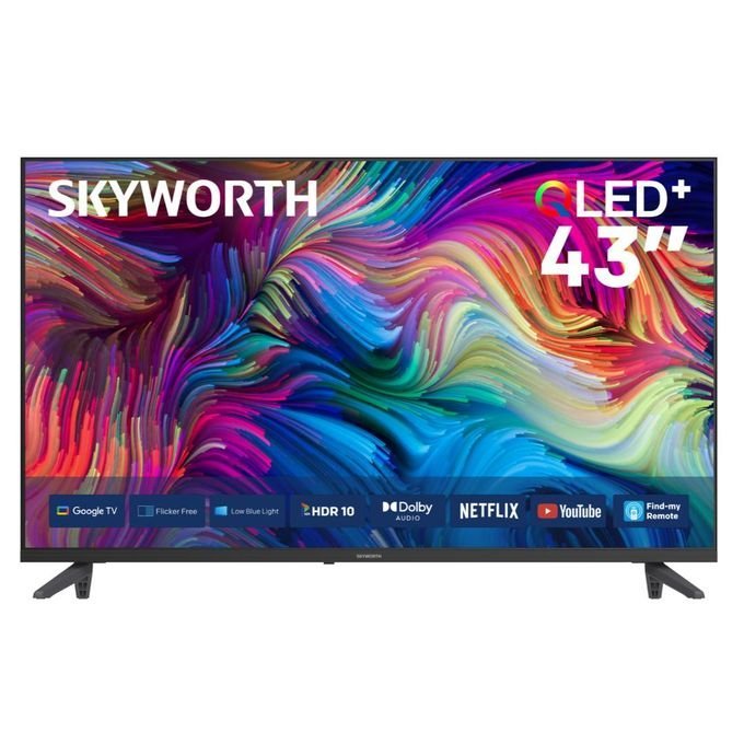 Skyworth 43Q6500 43 inch QLED Smart TV 4K UHD Google TV Frameless