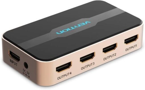 Vention ACCG0 1 In 4 Out HDMI Splitter (Black Color)