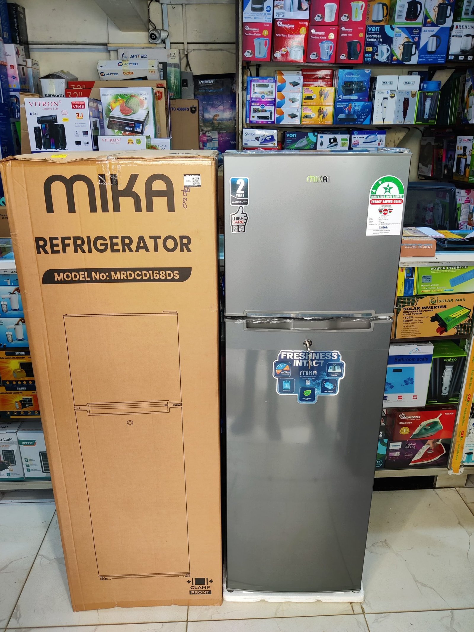 Mika 168L Double Door Refrigerator